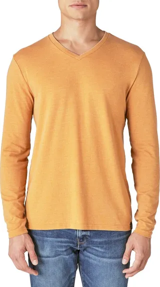 Venice Burnout V-Neck Long Sleeve T-Shirt