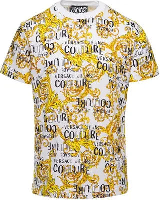 Versace Jeans Couture Baroque-Printed Crewneck T-Shirt