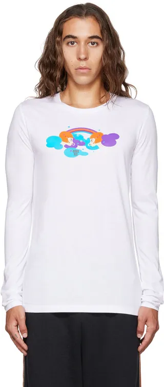 Anna Sui SSENSE Exclusive White Printed Long Sleeve T-Shirt