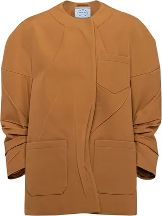 Logo-Patch Single-Breasted Coat