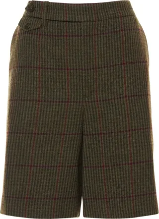 Malou Guncheck wool & cashmere shorts