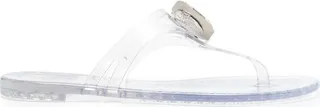 Jelly Jeweled crystal-bow flip flops