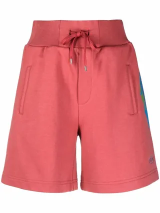 Graphic-Print Track Shorts
