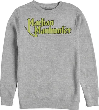 Men's Justice League Martain Manhunter Sweatshirt - Athletic Heather - 2X Large