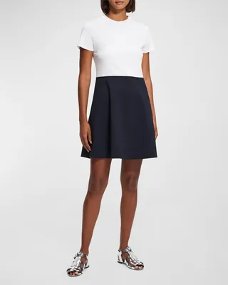 Short-Sleeve Combo Tee MIni Dress