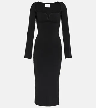Gaia ribbed-knit midi dress