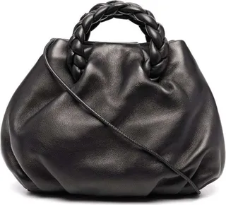 Woman's Bonbon Black Leather Handbag