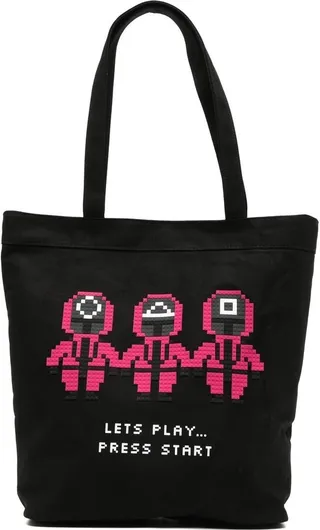 Pink Trio cotton tote bag