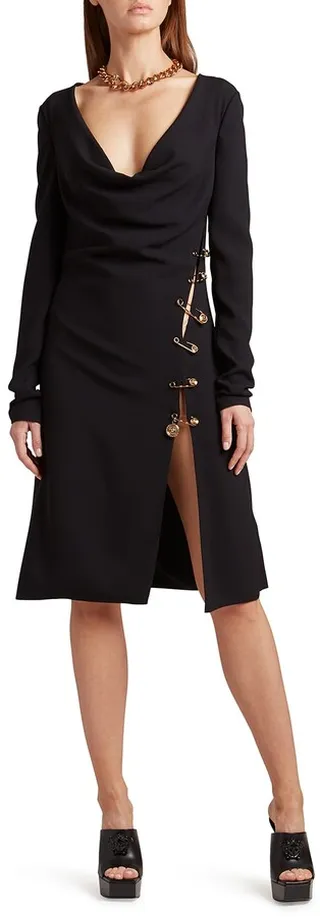Safety-Pin Slit Dress