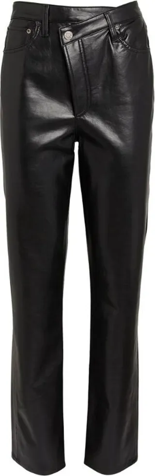 Agolde Recycled Leather Criss Cross Trousers