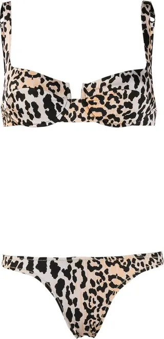 Leopard Print Two Piece Bikini