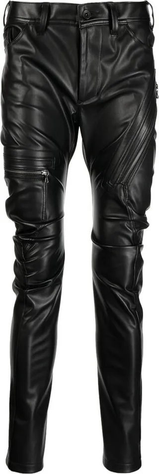 Skinny Faux-Leather Trousers