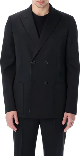 Valentino Double-Breast Long-Sleeved Jacket