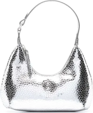 'baby Amber' Silver-tone Shoulder Bag In Shiny Leather Woman By Far