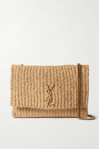 SAINT LAURENT - Kate Medium Raffia Shoulder Bag - Neutrals