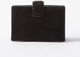 Buffed-suede Cardholder