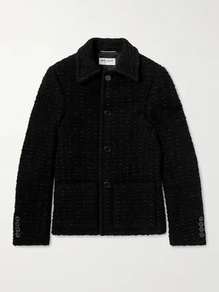 Slim-Fit Wool-Blend Tweed Jacket