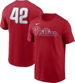 Men's Nike Red Philadelphia Phillies Jackie Robinson Day Team 42 T-shirt
