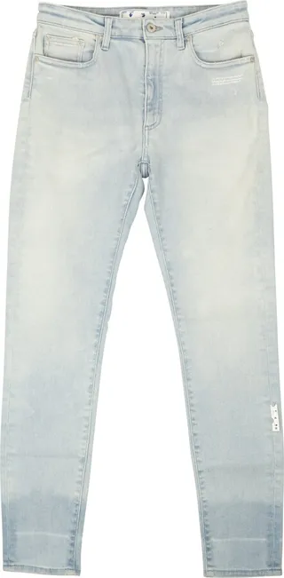Light Blue Bleached Denim Jeans