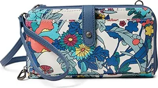 Sakroots Artist Circle Large Smartphone Crossbody (Lake Flower Power) Clutch Handbags