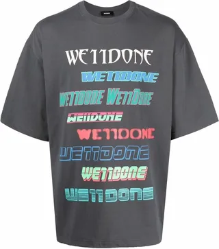 Grey Logo Print T-Shirt
