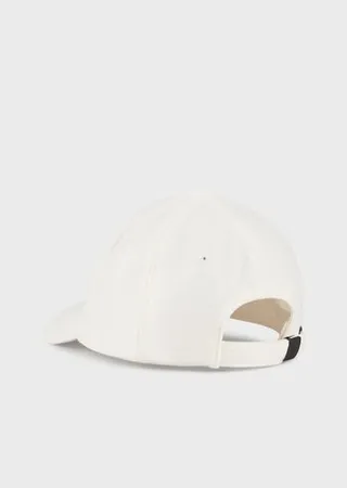 Wool-blend baseball cap with embossed bold logo embroidery