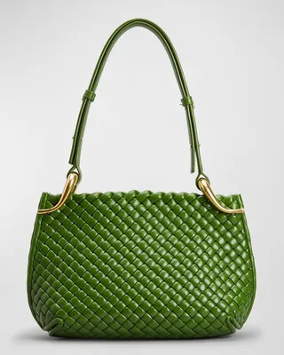 Pipe Small Padded Intreccio Shoulder Bag
