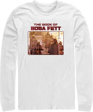Men's Star Wars: The Book of Boba Fett The Pyke Syndicate Long Sleeve Shirt - White - Small