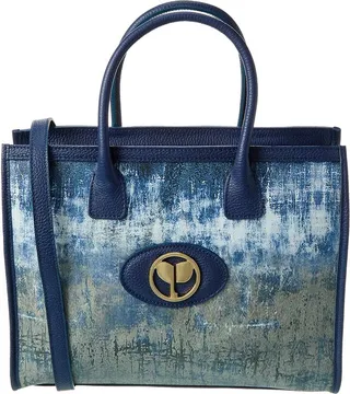 Persaman New York Anastasia Denim & Leather Tote