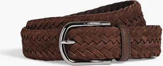 Braided suede belt