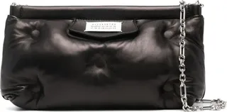Black Glam Slam Red Carpet Leather Shoulder Bag