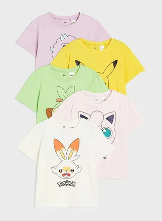 Kids 5 Pack Assorted T-Shirt