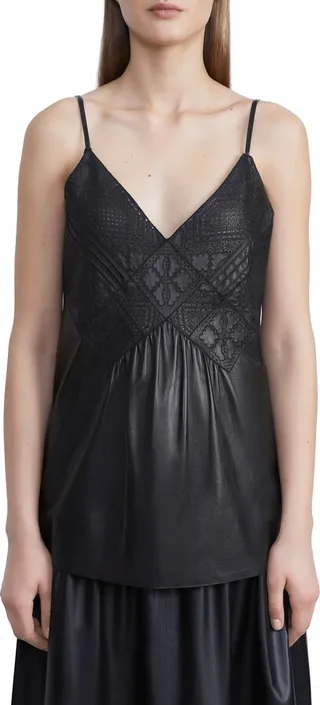 Boheme Nappa Leather V-Neck Camisole