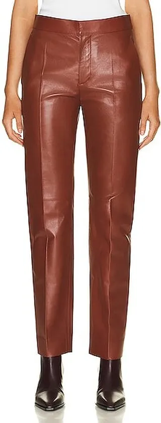 Chloe Leather Trouser in Brown