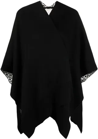 Logo-Print Knit Cape