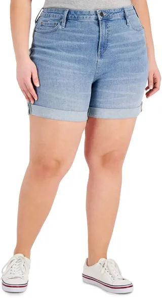 Tommy Hilfiger Th Flex Plus Size 5" Denim Shorts