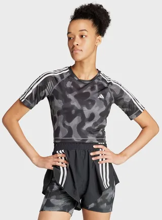 3 Stripes Own The Run All Over Printed T-Shirt