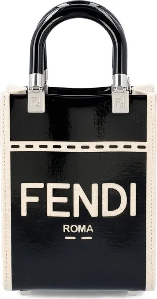 Fendi Logo Detailed Sunshine Small Shopper Bag