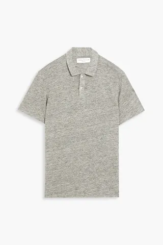 Bruno mélange linen polo shirt