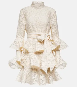 Tama tiered lace minidress