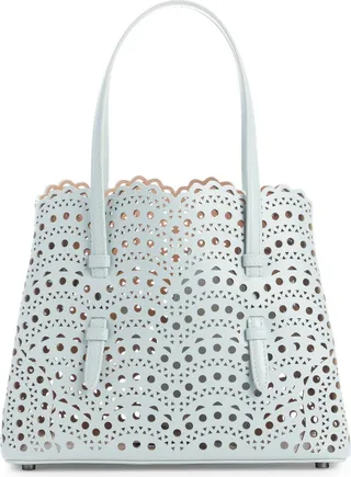 Small Mina Perforated Leather Tote