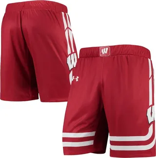 Men's Under Armour Red Wisconsin Badgers Replica Basketball Short