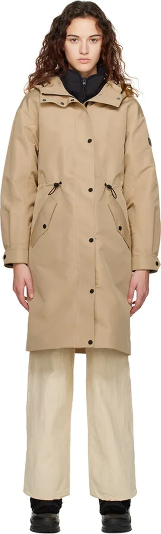 Mackage Beige Breer Rain Coat