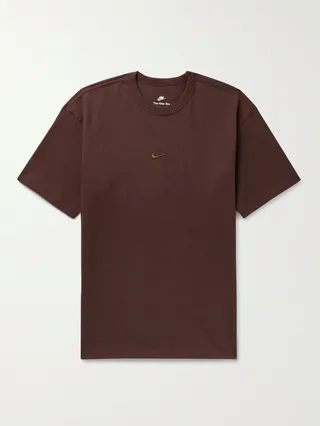 Sportswear Premium Essentials Logo-Embroidered Cotton-Jersey T-Shirt