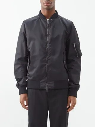 Rockstud Nylon Bomber Jacket