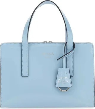 Prada Logo Detailed Top Handle Tote Bag
