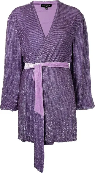 Gabrielle sequin-embellished wrap dress