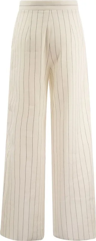 Max Mara Studio Straight-Fit Striped Trousers