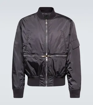 Nylon bomber jacket