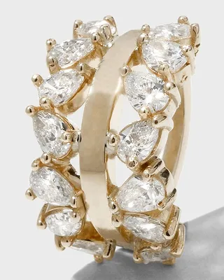 14k Yellow Gold Diamond Ear Cuff